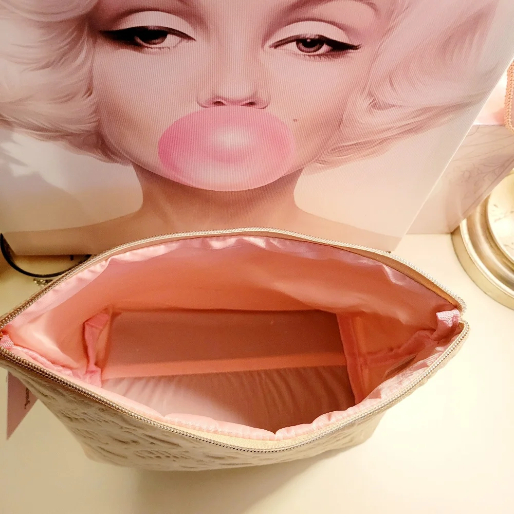 🌺Juicy Couture Logo Cosmetic Bag Cosmetic Case Travel Bag